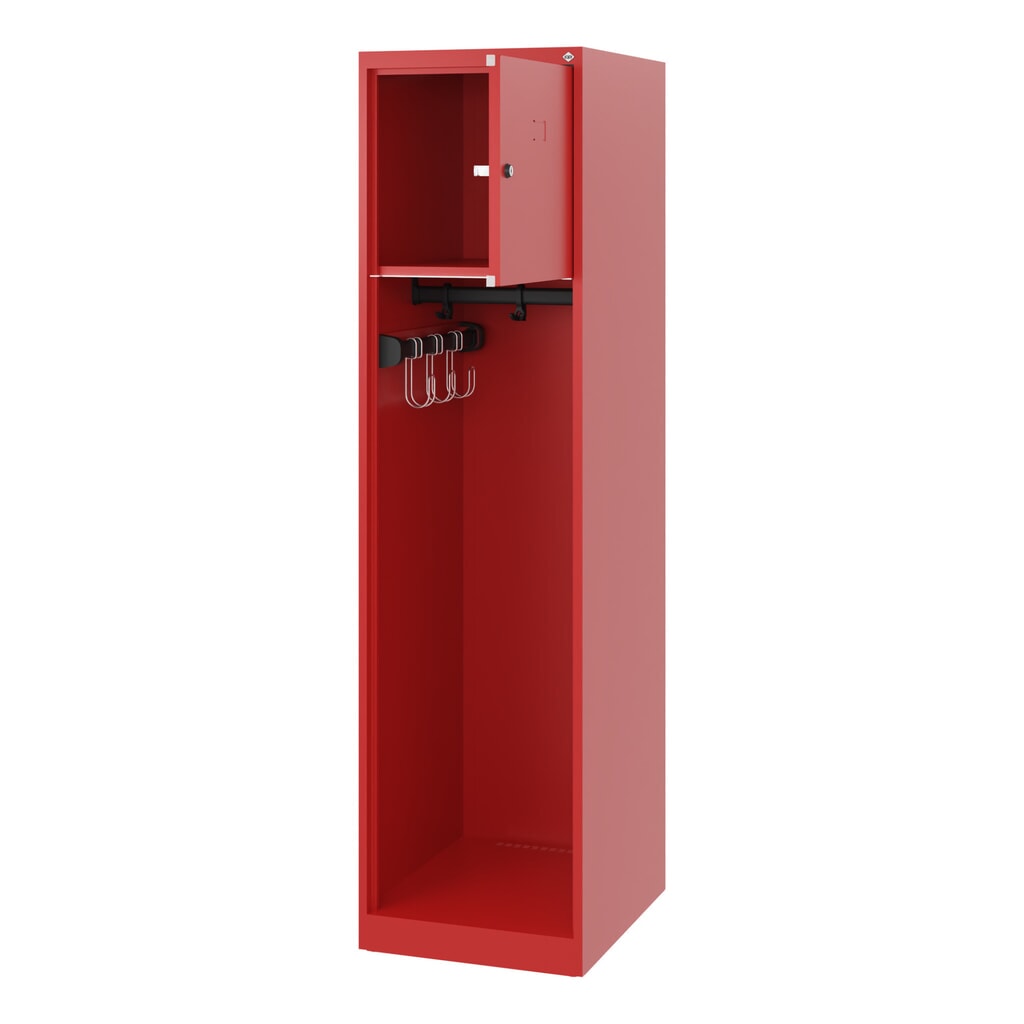C+P Feuerwehrspind YOUNGSTER, Bodengleiter, 1 Abteil, HxBxT 1.530 x 400 x 500 mm, feuerrot Produktabbildung: C+P Feuerwehrspind YOUNGSTER, Bodengleiter, 1 Abteil, HxBxT 1.530 x 400 x 500 mm, feuerrot