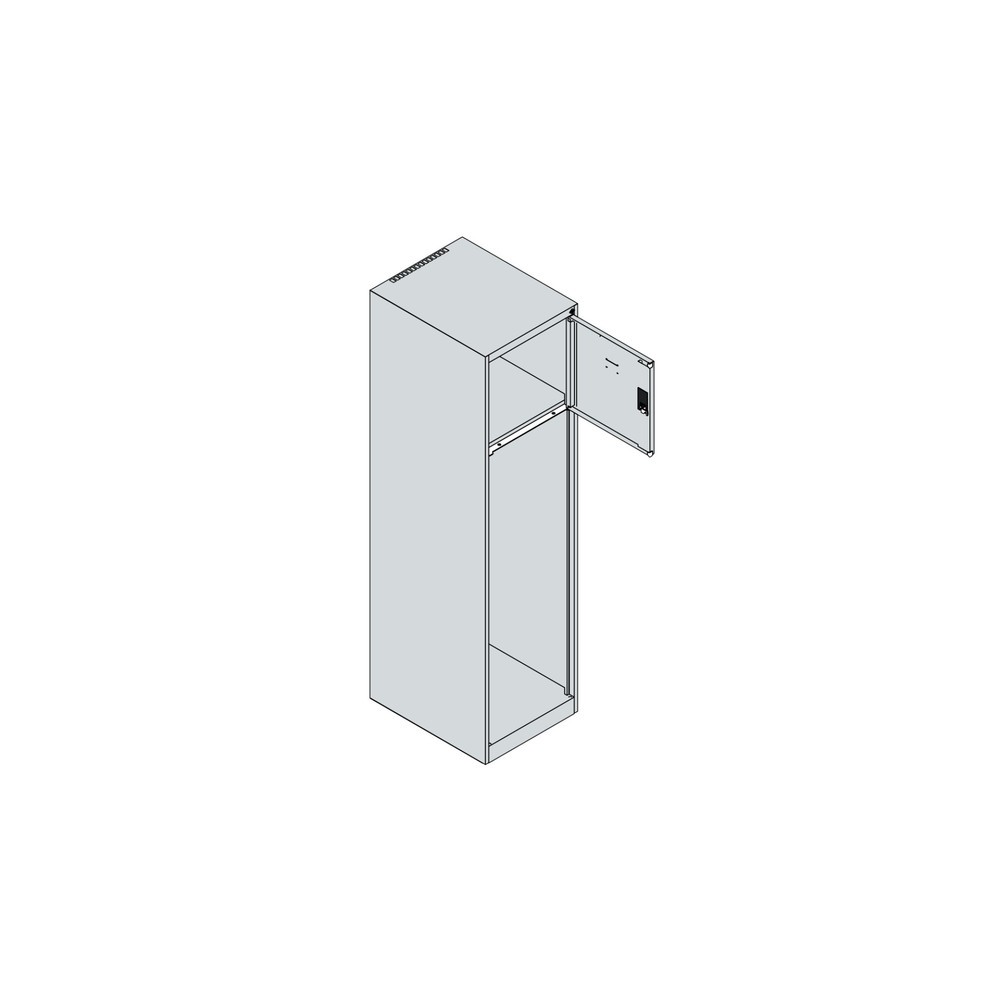 Produktabbildung Nr. 4: C+P Feuerwehrspind YOUNGSTER, Bodengleiter, 1 Abteil, HxBxT 1.530 x 400 x 500 mm, lichtgrau, mit Helmhalter