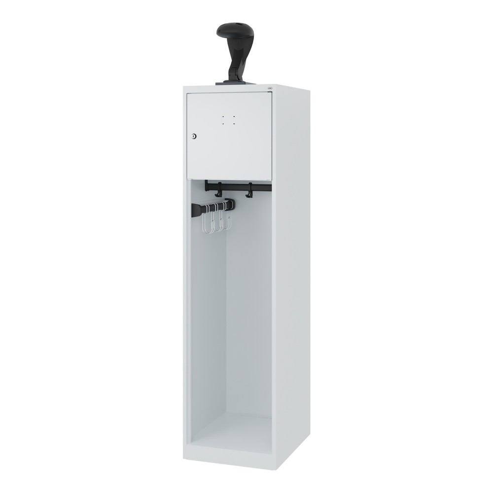 Produktabbildung Nr. 5: C+P Feuerwehrspind YOUNGSTER, Bodengleiter, 1 Abteil, HxBxT 1.530 x 400 x 500 mm, lichtgrau, mit Helmhalter