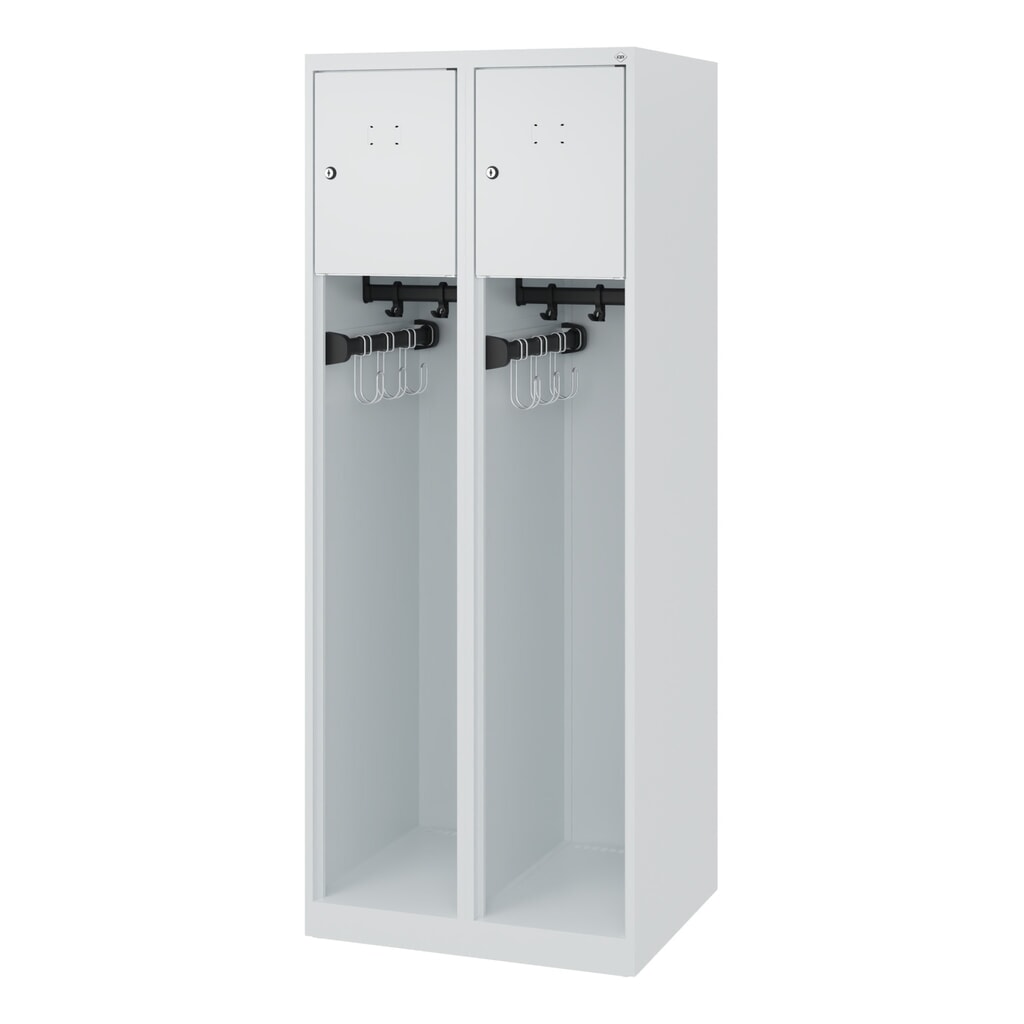 Produktabbildung Nr. 5: C+P Feuerwehrspind YOUNGSTER, Bodengleiter, 2 Abteile, HxBxT 1.530 x 600 x 500 mm, lichtgrau