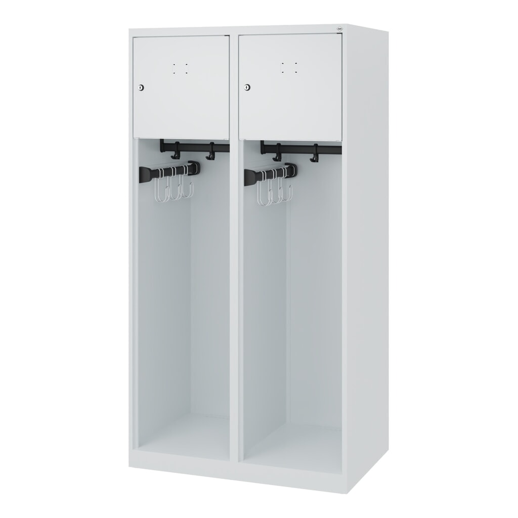 Produktabbildung Nr. 5: C+P Feuerwehrspind YOUNGSTER, Bodengleiter, 2 Abteile, HxBxT 1.530 x 800 x 500 mm, lichtgrau
