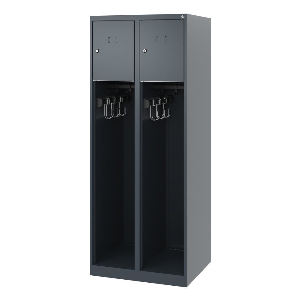 Produktabbildung Nr. 5: C+P Feuerwehrspind YOUNGSTER, Bodengleiter, 2 Abteile, HxBxT 1.530 x 600 x 500 mm, anthrazitgrau