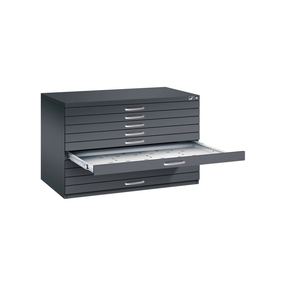Produktabbildung Nr. 4: C+P Flachablageschrank, 10 Schubladen DIN A1, schwarzgrau