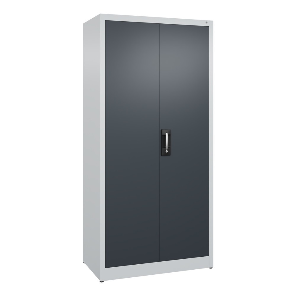 Produktabbildung Nr. 1: C+P Flügeltürenschrank, 5 OH, HxBxT 1.950 x 930 x 500 mm, lichtgrau, anthrazitgrau