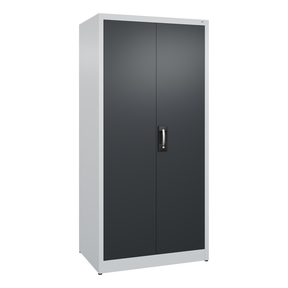 Produktabbildung Nr. 1: C+P Flügeltürenschrank, 5 OH, HxBxT 1.950 x 930 x 600 mm, schwarzgrau, lichtgrau