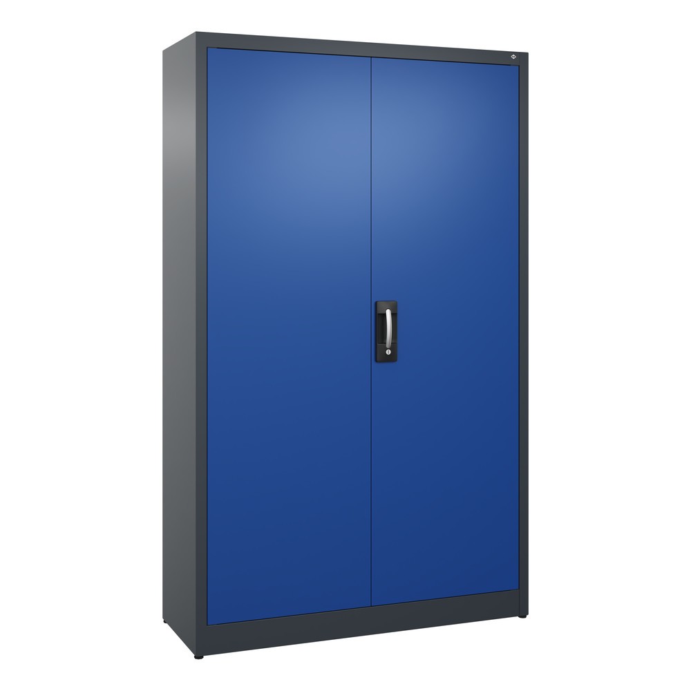 Produktabbildung Nr. 1: C+P Flügeltürenschrank, 5 OH, HxBxT 1.950 x 1.200 x 400 mm, anthrazitgrau, enzianblau