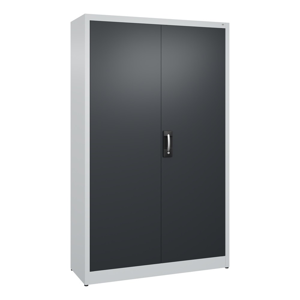 Produktabbildung Nr. 1: C+P Flügeltürenschrank, 5 OH, HxBxT 1.950 x 1.200 x 400 mm, lichtgrau, schwarzgrau