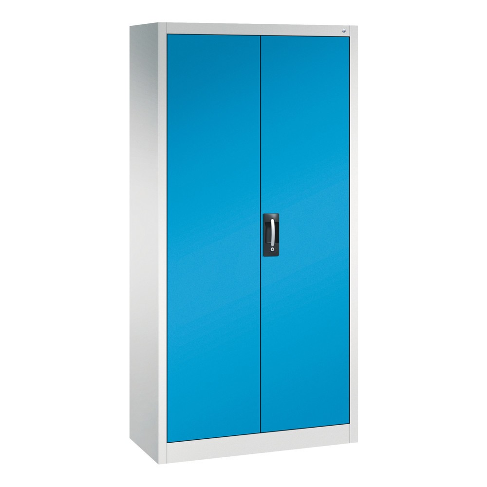 Produktabbildung Nr. 1: C+P Flügeltürenschrank mit 21 Fächern, HxBxT 1.950 x 930 x 400 mm, lichtgrau, lichtblau
