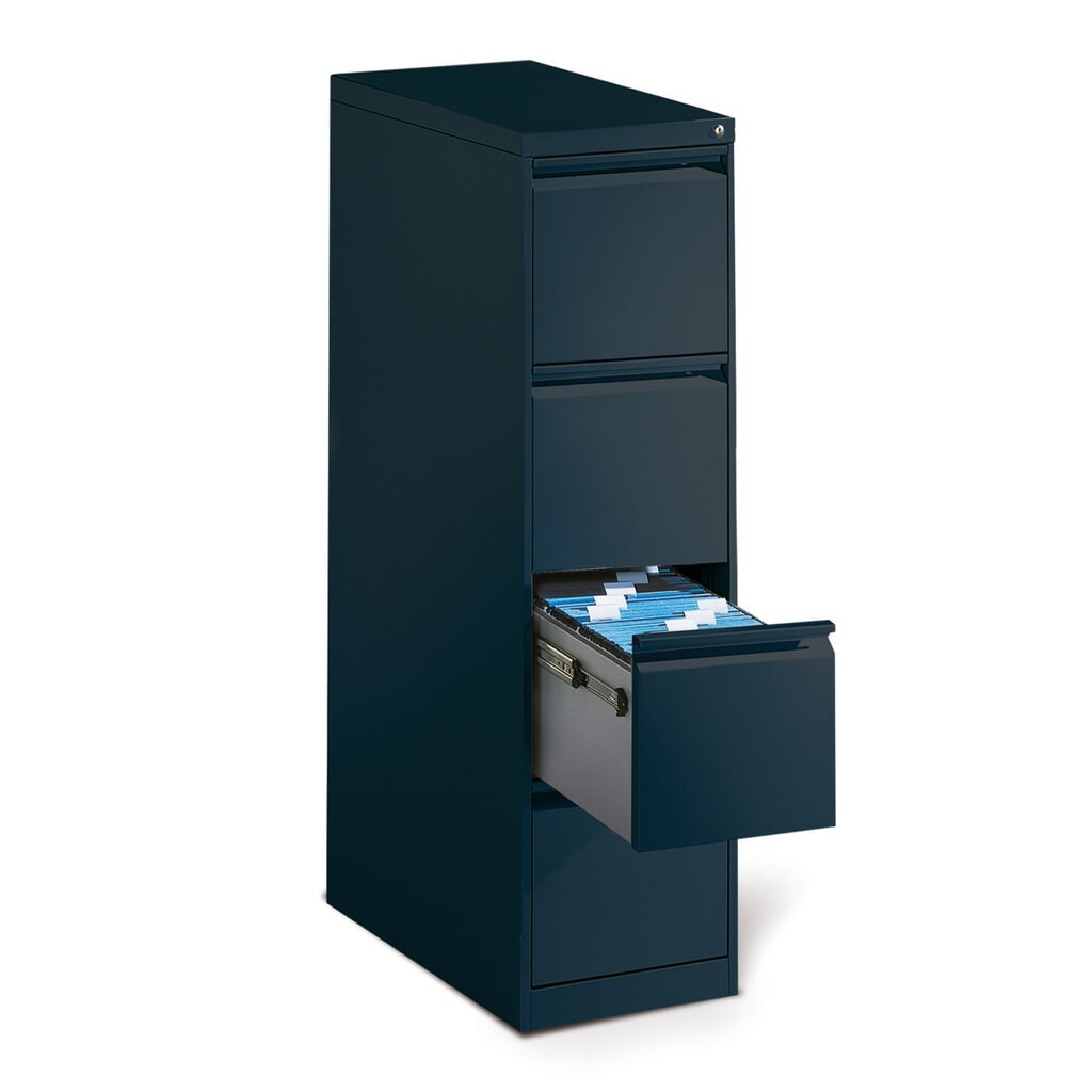 Produktabbildung: C+P Karteikartenschrank Office, DIN A4 quer, 1-bahnig, 4 Schubladen, lichtgrau