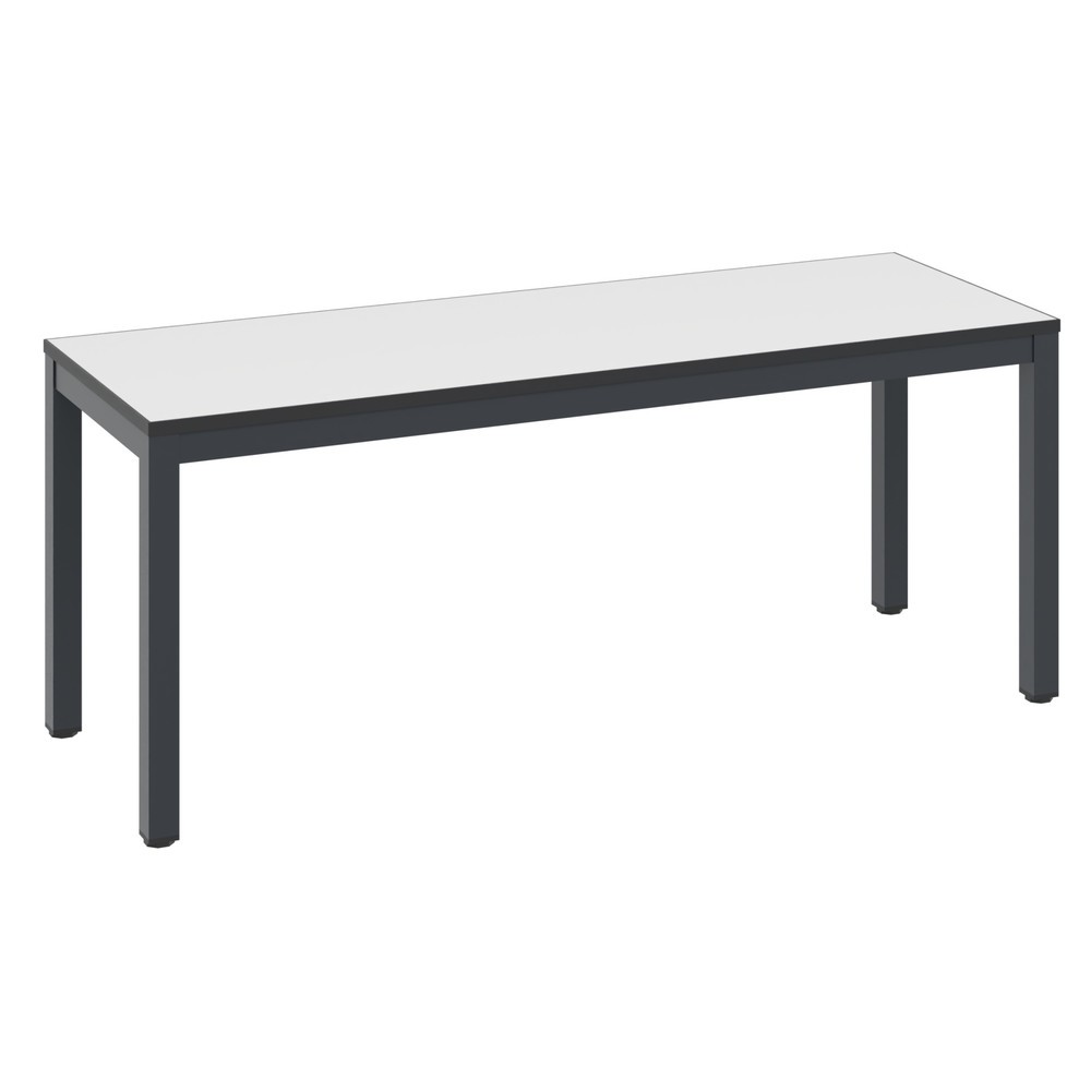 Product afbeelding: C+P kleedkamerbank Basic Plus, lengte 1.000 mm, zwartgrijs/wit