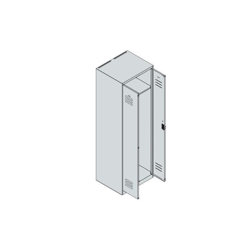 C+P PSA Doppel-Spind Classic PLUS, 2 Abteile, HxBxT 1.850 x 600 x 500 mm, lichtgrau, enzianblau, Zylinderschloss Produktabbildung Nr. 8: C+P PSA Doppel-Spind Classic PLUS, 2 Abteile, HxBxT 1.850 x 600 x 500 mm, lichtgrau, enzianblau, Zylinderschloss