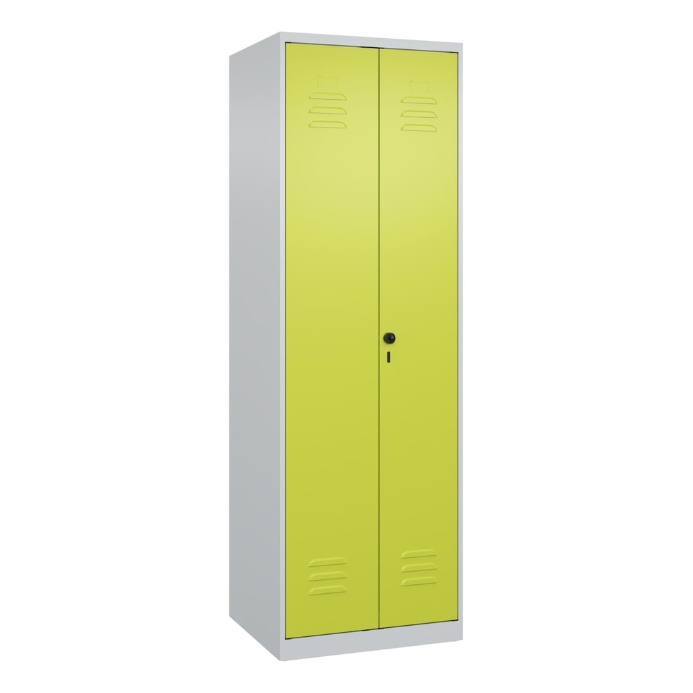 Produktabbildung Nr. 9: C+P PSA Doppel-Spind Classic PLUS, 2 Abteile, HxBxT 1.850 x 600 x 500 mm, lichtgrau, clowngrün, für Vorhängeschloss
