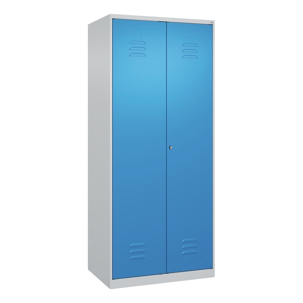Produktabbildung Nr. 8: C+P PSA Doppel-Spind Classic PLUS, 2 Abteile, HxBxT 1.850 x 800 x 500 mm, lichtgrau, lichtblau, Zylinderschloss