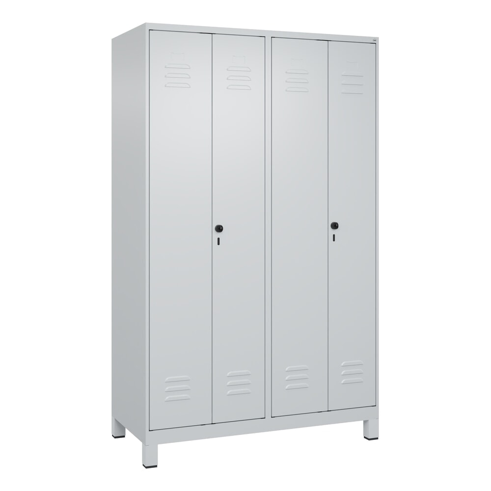 C+P PSA Doppel-Spind Classic PLUS, Füße, 4 Abteile, HxBxT 1.950 x 1.200 x 500 mm, lichtgrau, lichtgrau, für Vorhängeschloss Produktabbildung Nr. 9: C+P PSA Doppel-Spind Classic PLUS, Füße, 4 Abteile, HxBxT 1.950 x 1.200 x 500 mm, lichtgrau, lichtgrau, für Vorhängeschloss