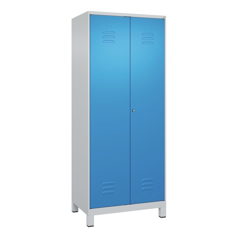C+P PSA Doppel-Spind Classic PLUS, Füße, 2 Abteile, HxBxT 1.950 x 800 x 500 mm, lichtgrau, lichtblau, Zylinderschloss Produktabbildung Nr. 9: C+P PSA Doppel-Spind Classic PLUS, Füße, 2 Abteile, HxBxT 1.950 x 800 x 500 mm, lichtgrau, lichtblau, Zylinderschloss