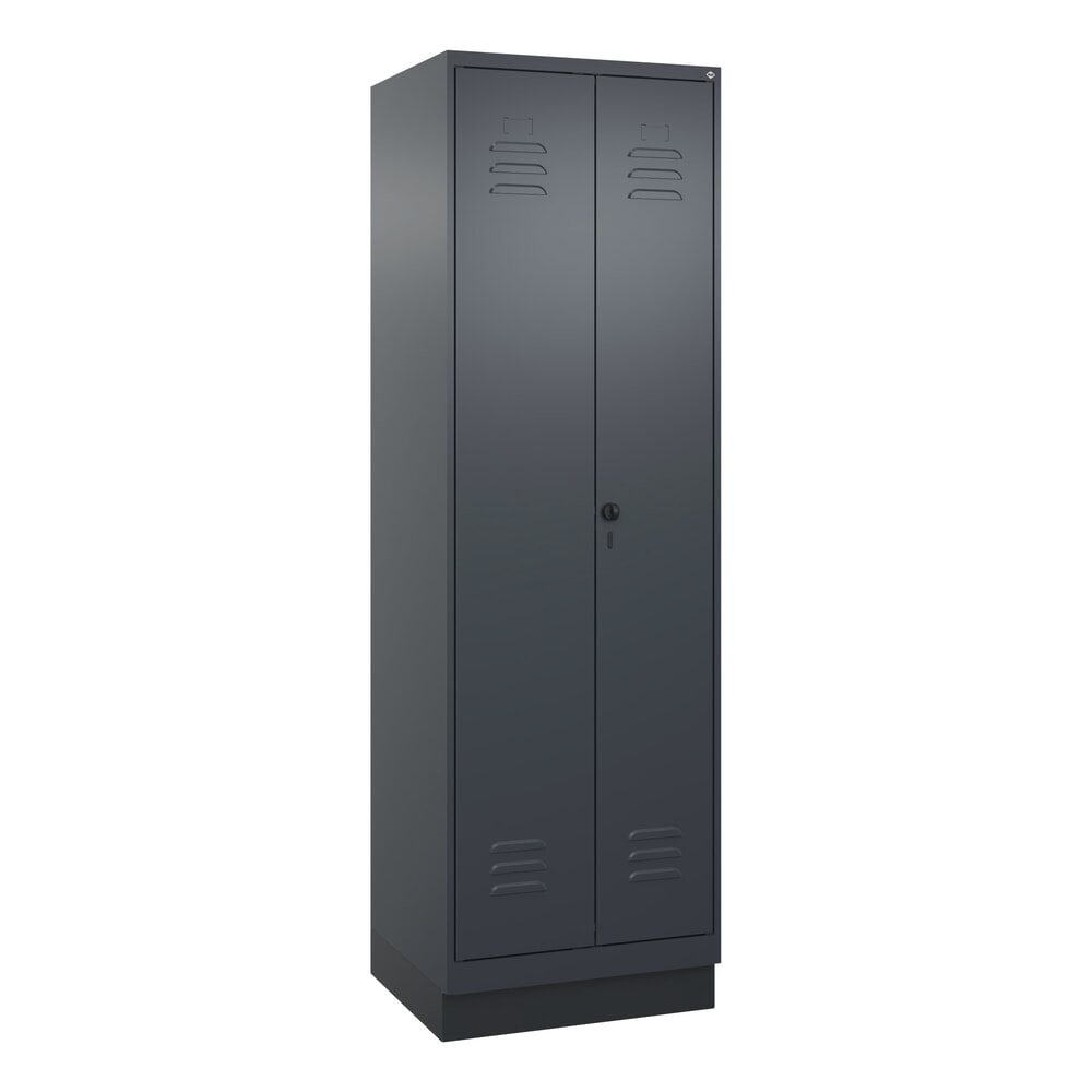 Produktabbildung Nr. 9: C+P Putzmittel-Spind Classic PLUS, Sockel, 2 Abteile, HxBxT 1.950 x 600 x 500 mm, anthrazitgrau, anthrazitgrau, für Vorhängeschloss