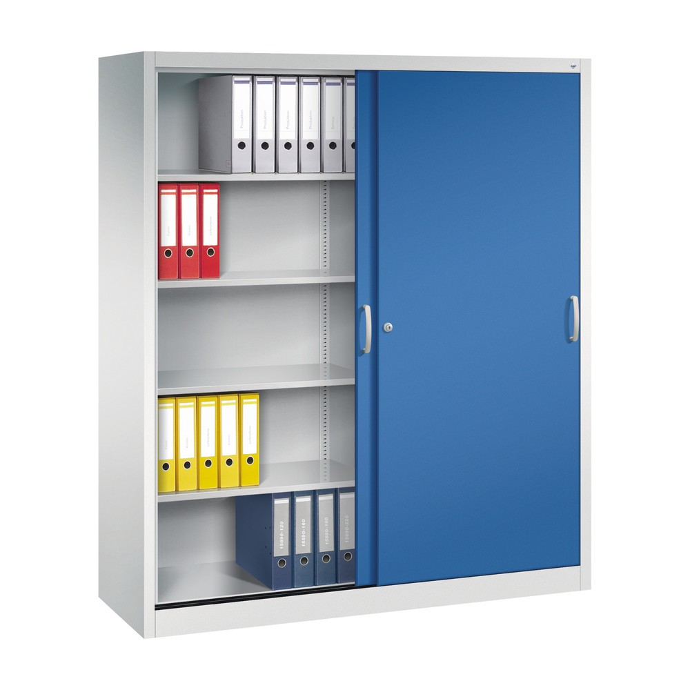 Produktabbildung Nr. 3: C+P Schiebetürenschrank, HxBxT 1.950 x 1.600 x 500 mm, lichtgrau, enzianblau