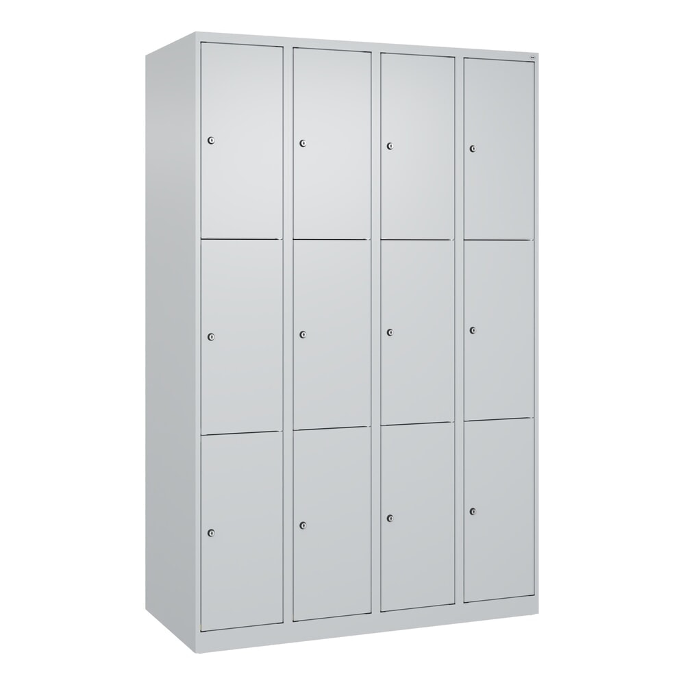 Produktabbildung Nr. 9: C+P Schließfachschrank Classic PLUS, 4 Abteile, HxBxT 1.850 x 1.200 x 500 mm, lichtgrau, lichtgrau, 12 Fächer, Zylinderschloss