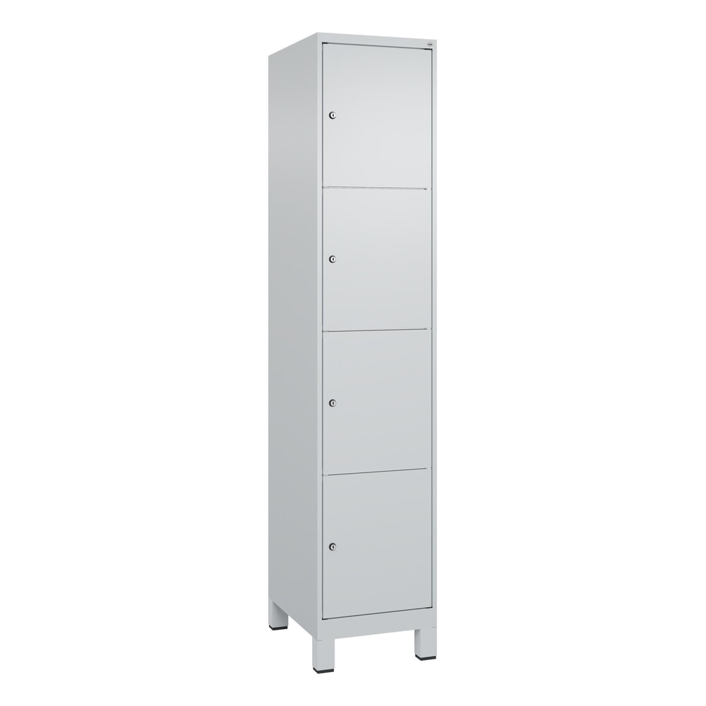 C+P Schließfachschrank Classic PLUS, Füße, 1 Abteil, HxBxT 1.950 x 400 x 500 mm, lichtgrau, lichtgrau, 4 Fächer, Zylinderschloss Produktabbildung Nr. 9: C+P Schließfachschrank Classic PLUS, Füße, 1 Abteil, HxBxT 1.950 x 400 x 500 mm, lichtgrau, lichtgrau, 4 Fächer, Zylinderschloss