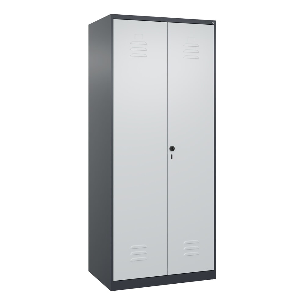 Produktabbildung Nr. 9: C+P Schwarz-Weiß-Spind Classic PLUS, 2 Abteile, HxBxT 1.850 x 800 x 500 mm, anthrazitgrau, lichtgrau, für Vorhängeschloss