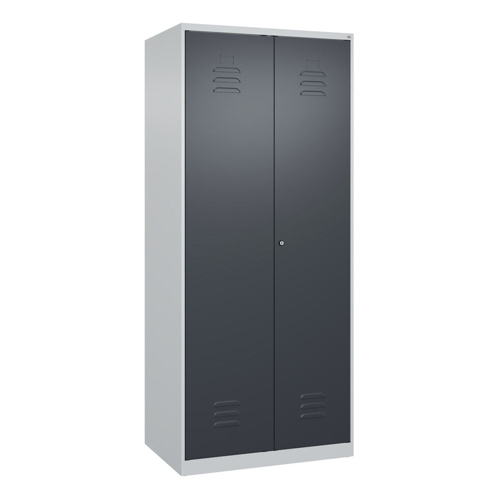 Produktabbildung Nr. 9: C+P Schwarz-Weiß-Spind Classic PLUS, 2 Abteile, HxBxT 1.850 x 800 x 500 mm, lichtgrau, anthrazitgrau, Zylinderschloss