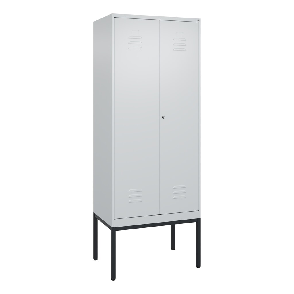 C+P Schwarz-Weiß-Spind Classic PLUS, Gestell, 2 Abteile, HxBxT 2.120 x 800 x 500 mm, lichtgrau, lichtgrau, Zylinderschloss Produktabbildung Nr. 9: C+P Schwarz-Weiß-Spind Classic PLUS, Gestell, 2 Abteile, HxBxT 2.120 x 800 x 500 mm, lichtgrau, lichtgrau, Zylinderschloss