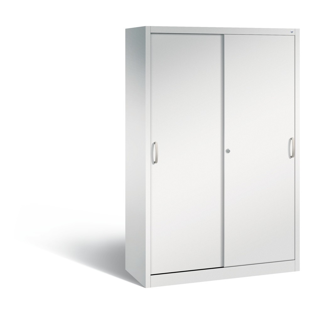 Produktabbildung Nr. 1: C+P Schwerlast-Schiebetürenschrank, HxBxT 1.950 x 1.200 x 500 mm, 4 Fachböden, lichtgrau, lichtgrau