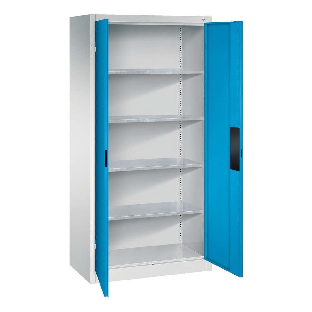 Produktabbildung Nr. 4: C+P Schwerlastschrank mit 4 Fachböden, HxBxT 1.950 x 930 x 500 mm, lichtgrau, anthrazitgrau