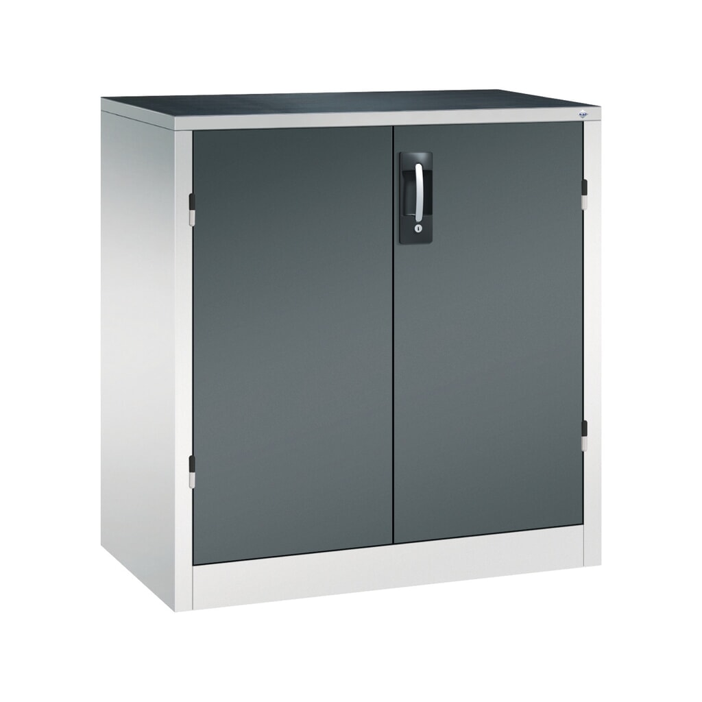 Produktabbildung: C+P Schwerlastschrank mit 1 Fachboden, HxBxT 1.000 x 930 x 500 mm, lichtgrau, anthrazitgrau