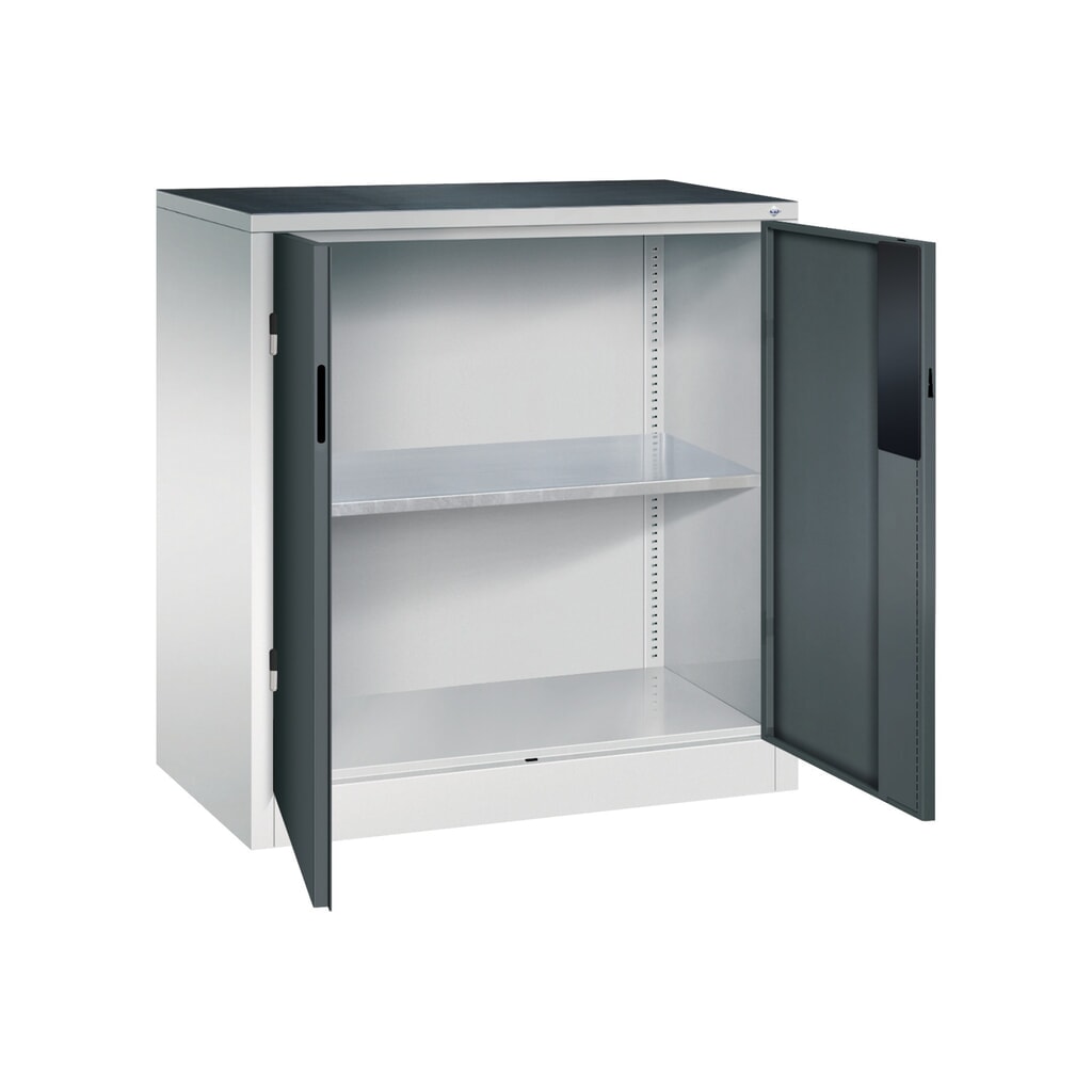 Produktabbildung Nr. 5: C+P Schwerlastschrank mit 1 Fachboden, HxBxT 1.000 x 930 x 500 mm, lichtgrau, anthrazitgrau