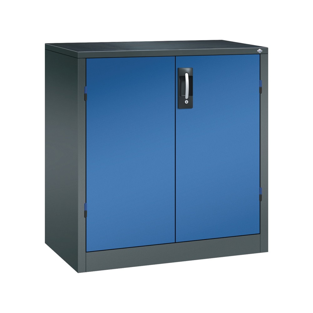 Produktabbildung Nr. 1: C+P Schwerlastschrank mit 1 Fachboden, HxBxT 1.000 x 930 x 500 mm, anthrazitgrau, enzianblau