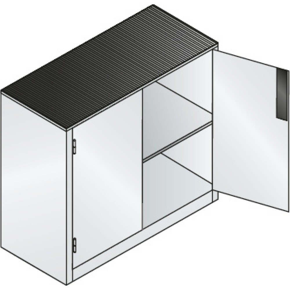 Produktabbildung Nr. 3: C+P Schwerlastschrank mit 1 Fachboden, HxBxT 1.000 x 1.200 x 500 mm, anthrazitgrau, schwarzgrau