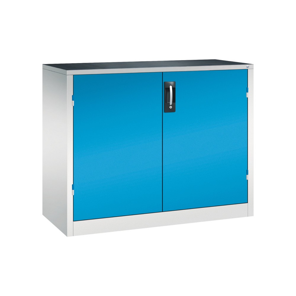 Produktabbildung: C+P Schwerlastschrank mit 1 Fachboden, HxBxT 1.000 x 1.200 x 500 mm, lichtgrau, lichtblau