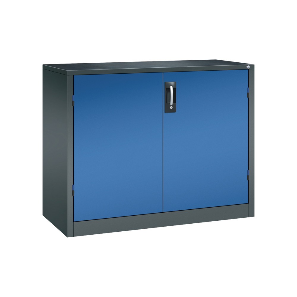 Produktabbildung: C+P Schwerlastschrank mit 1 Fachboden, HxBxT 1.000 x 1.200 x 500 mm, anthrazitgrau, enzianblau