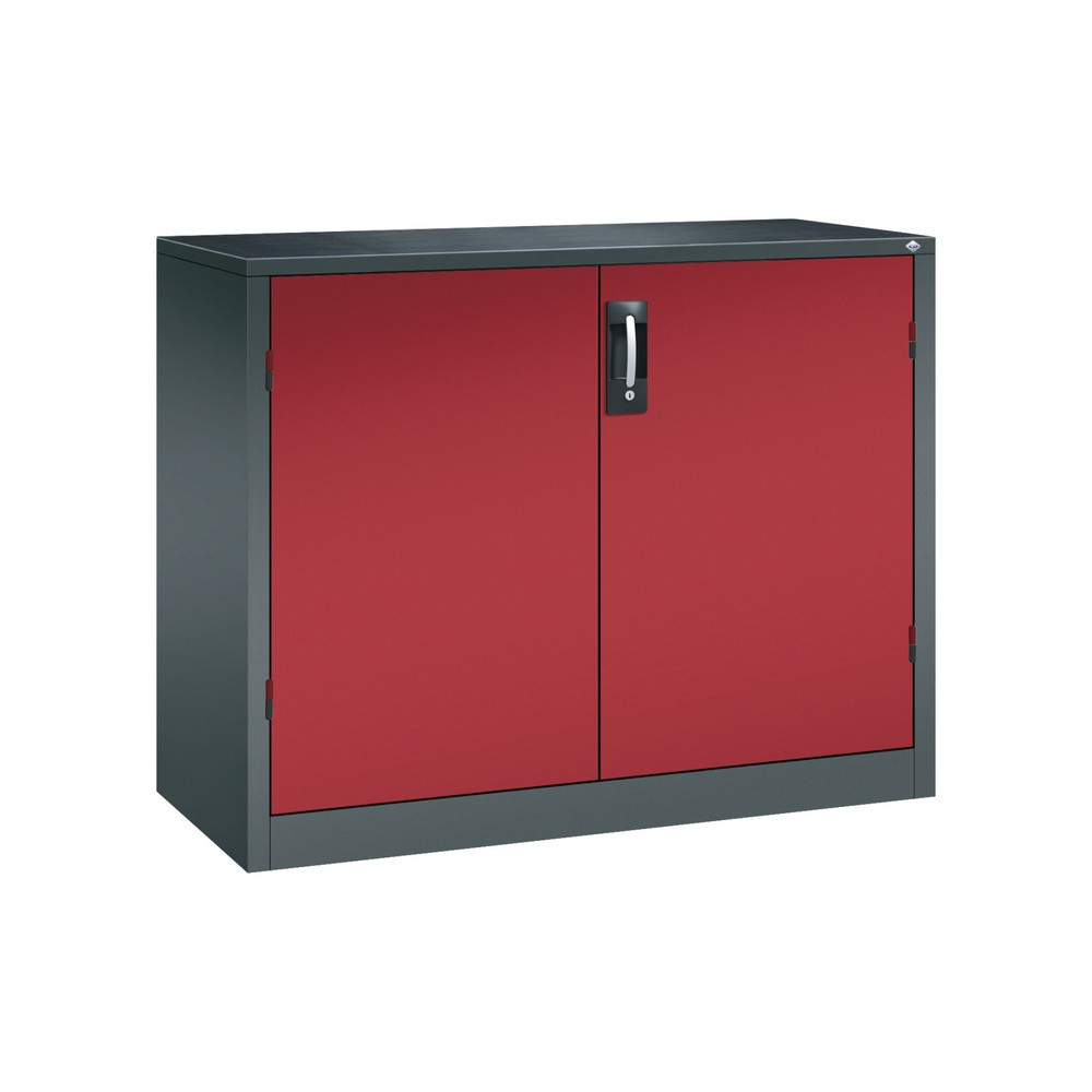 Produktabbildung: C+P Schwerlastschrank mit 1 Fachboden, HxBxT 1.000 x 1.200 x 500 mm, anthrazitgrau, rubinrot