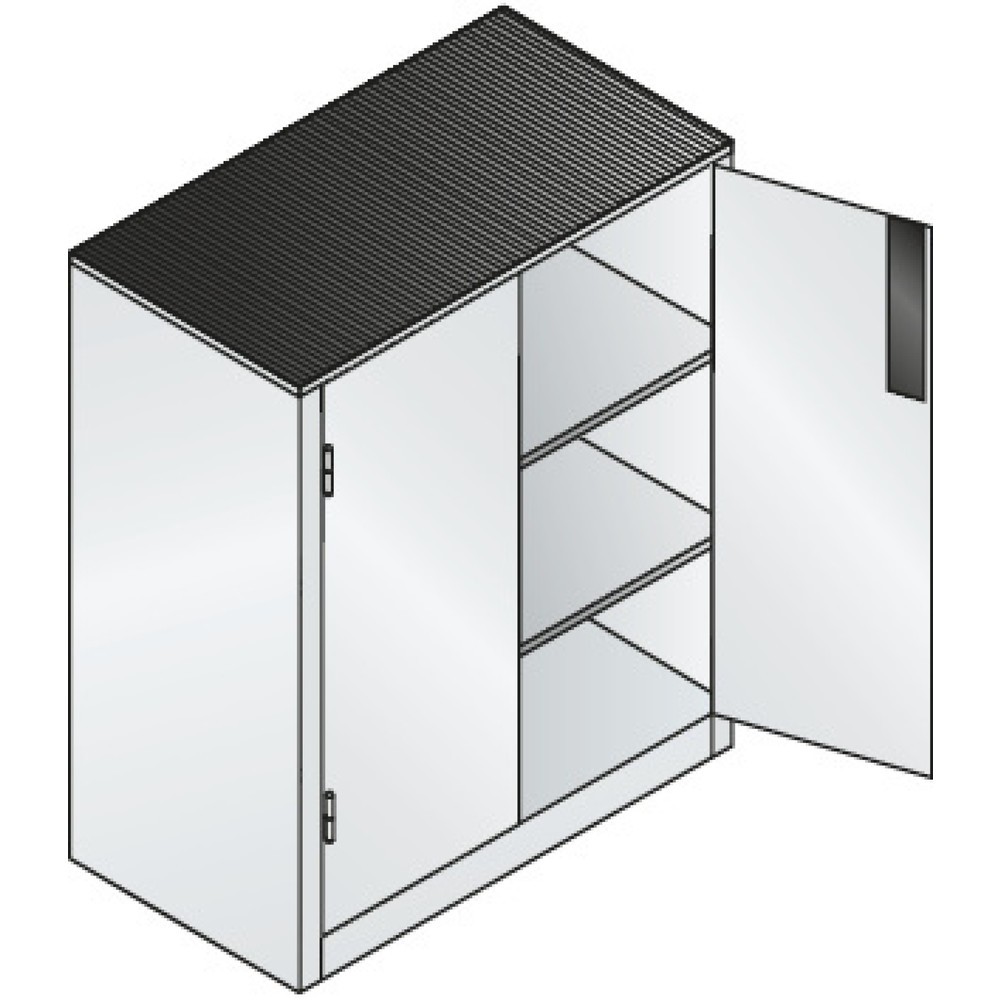 Produktabbildung Nr. 3: C+P Schwerlastschrank mit 2 Fachböden, HxBxT 1.200 x 930 x 500 mm, anthrazitgrau, rubinrot
