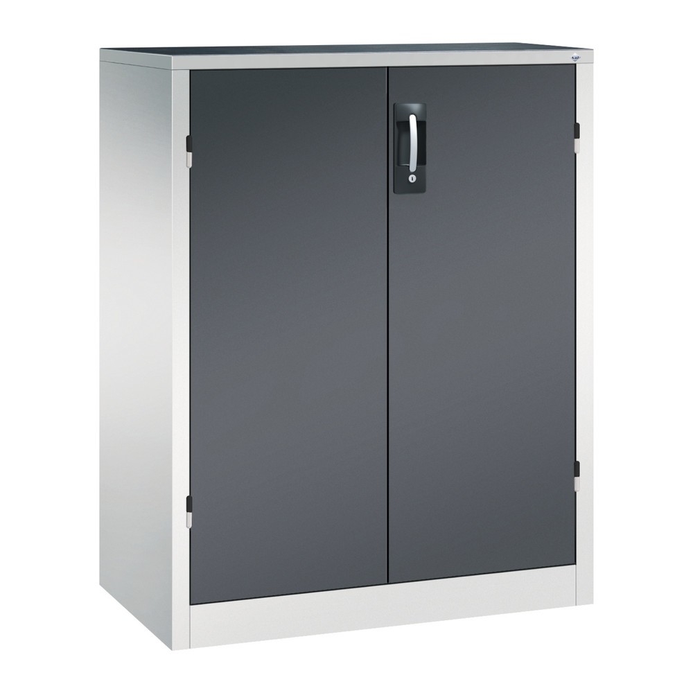 Produktabbildung Nr. 1: C+P Schwerlastschrank mit 2 Fachböden, HxBxT 1.200 x 930 x 500 mm, lichtgrau, schwarzgrau