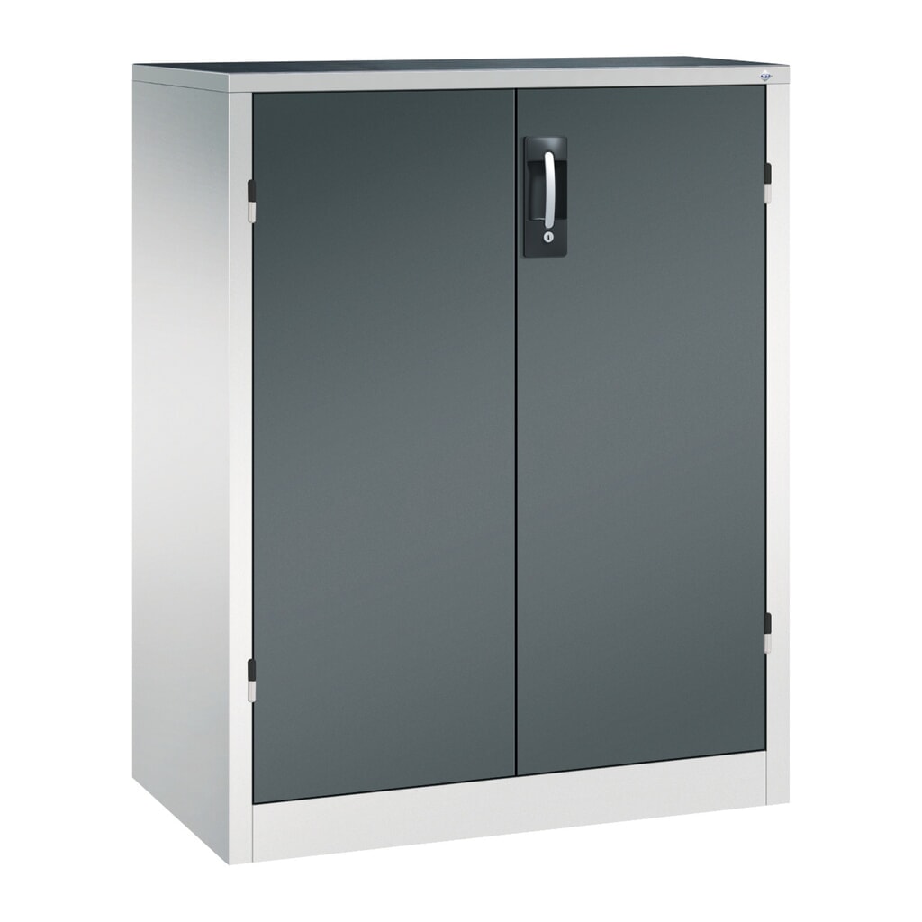 Produktabbildung: C+P Schwerlastschrank mit 2 Fachböden, HxBxT 1.200 x 930 x 500 mm, lichtgrau, anthrazitgrau