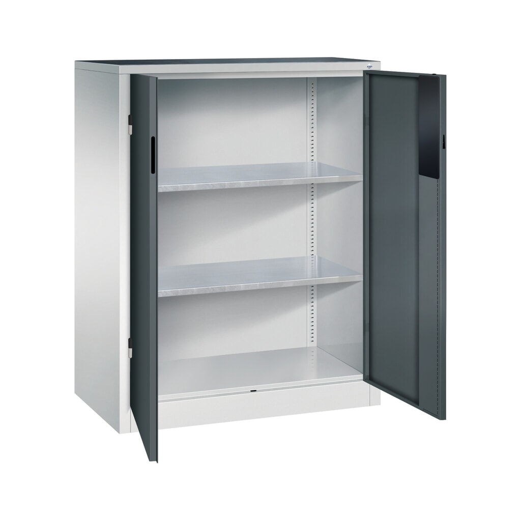Produktabbildung Nr. 5: C+P Schwerlastschrank mit 2 Fachböden, HxBxT 1.200 x 930 x 500 mm, lichtgrau, anthrazitgrau