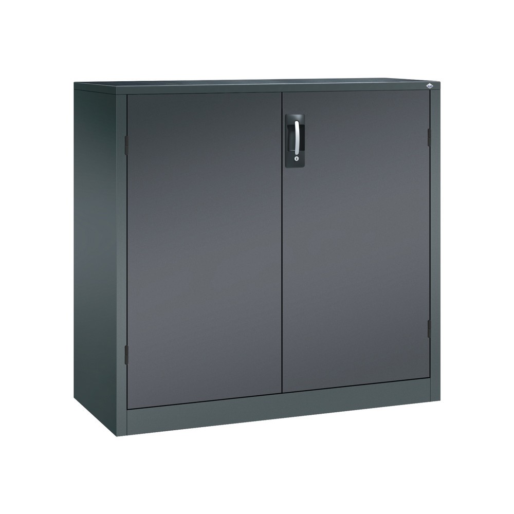 Produktabbildung: C+P Schwerlastschrank mit 2 Fachböden, HxBxT 1.200 x 1.200 x 500 mm, anthrazitgrau, schwarzgrau