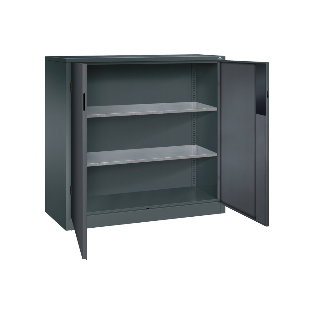 Produktabbildung Nr. 4: C+P Schwerlastschrank mit 2 Fachböden, HxBxT 1.200 x 1.200 x 500 mm, anthrazitgrau, schwarzgrau