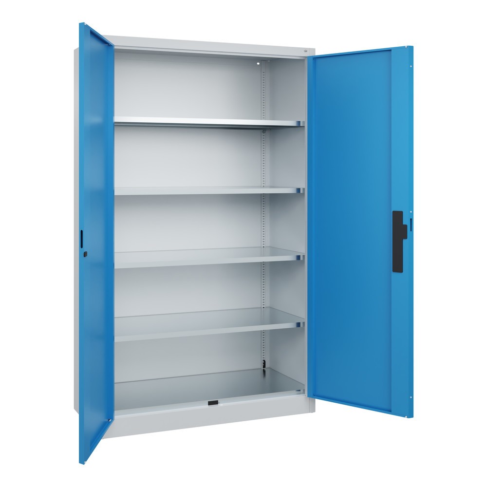 Produktabbildung Nr. 3: C+P Schwerlastschrank mit 4 Fachböden, HxBxT 1.950 x 1.200 x 500 mm, lichtgrau, lichtblau