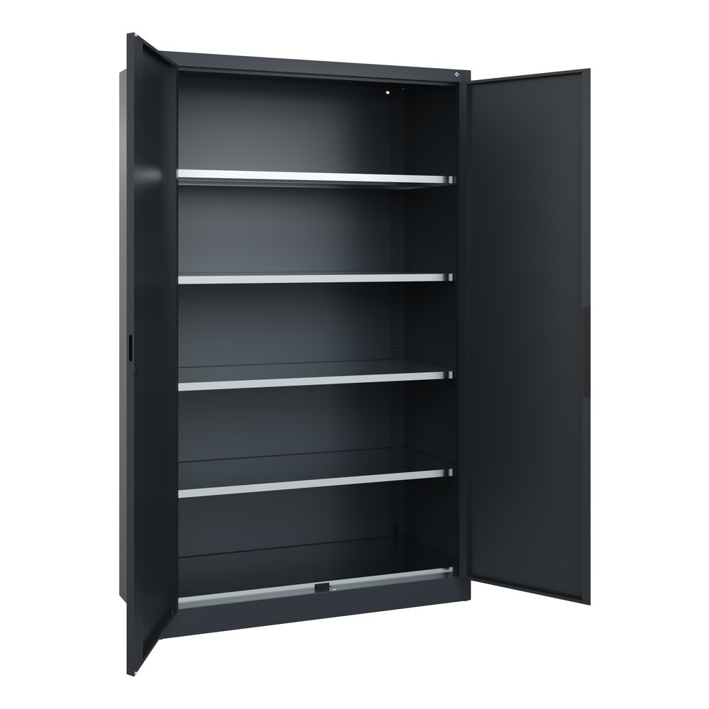 Produktabbildung Nr. 3: C+P Schwerlastschrank mit 4 Fachböden, HxBxT 1.950 x 1.200 x 500 mm, anthrazitgrau, schwarzgrau
