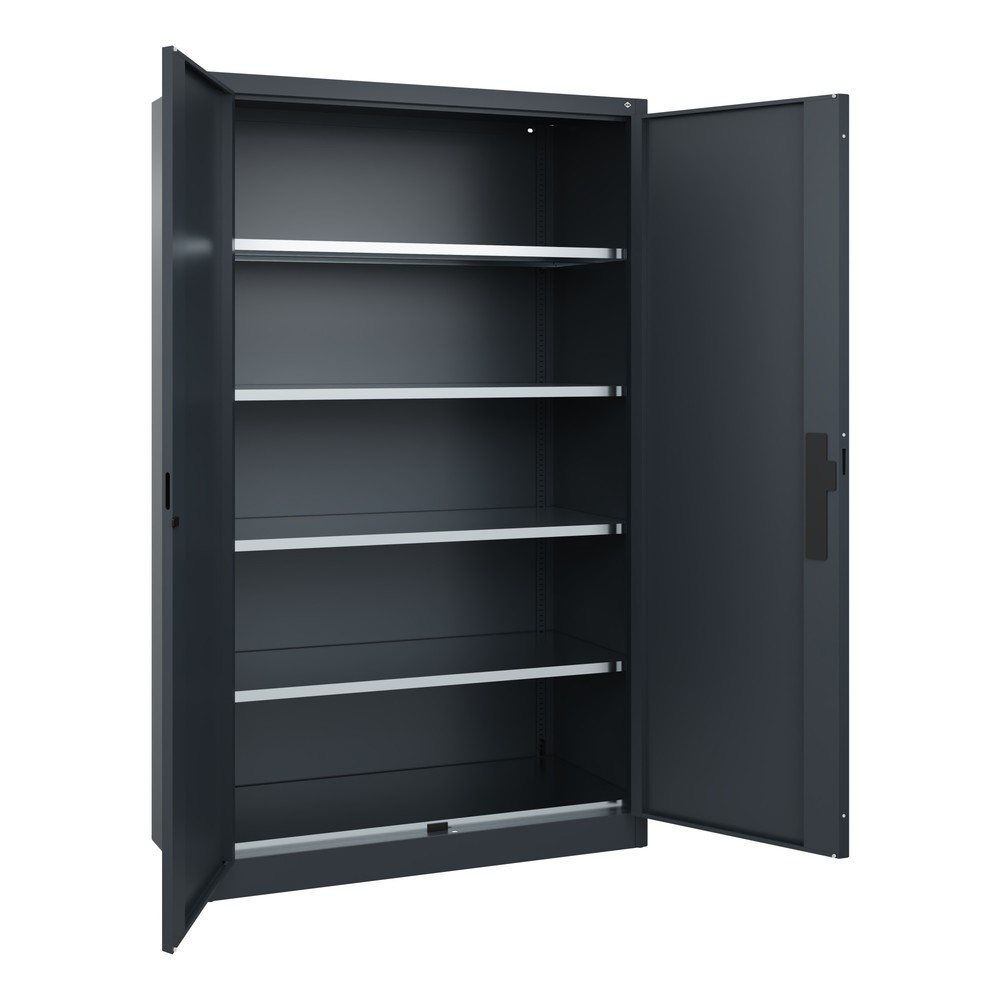 Produktabbildung Nr. 3: C+P Schwerlastschrank mit 4 Fachböden, HxBxT 1.950 x 1.200 x 500 mm, anthrazitgrau, anthrazitgrau