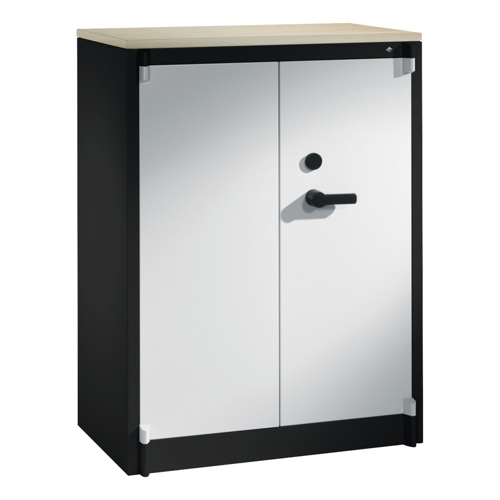 Produktabbildung Nr. 1: C+P Sicherheits-Flügeltürschrank, 3 OH, HxBxT 1.226 x 930 x 500 mm,schwarzgrau, lichtgrau, lichtgrau
