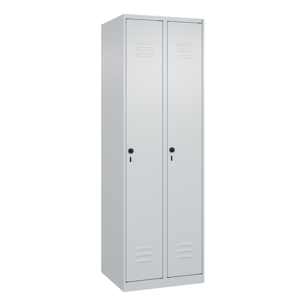 Produktabbildung Nr. 9: C+P Spind Classic PLUS, 2 Abteile, HxBxT 1.850 x 600 x 500 mm, lichtgrau, lichtgrau, für Vorhängeschloss, mit Mitteltrennwand