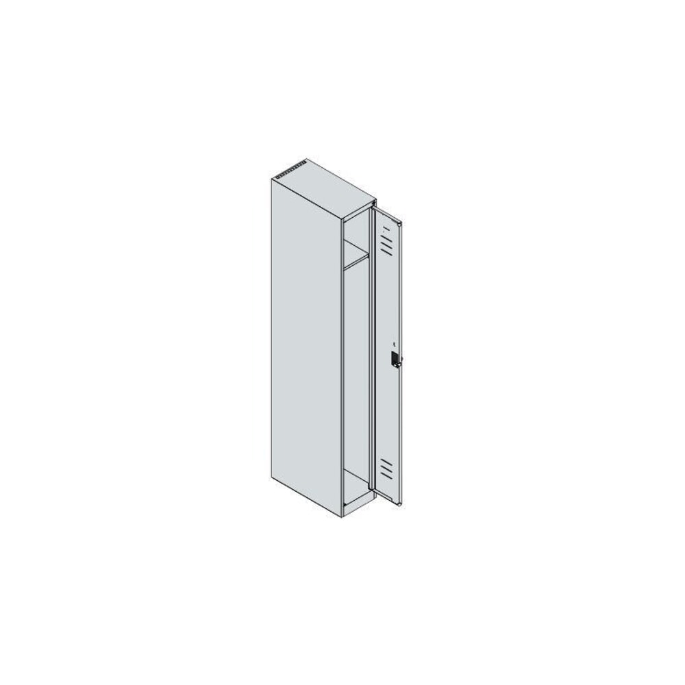 Produktabbildung Nr. 7: C+P Spind Classic PLUS, 1 Abteil, HxBxT 1.850 x 250 x 500 mm, lichtgrau, anthrazitgrau, für Vorhängeschloss, ohne Mitteltrennwand