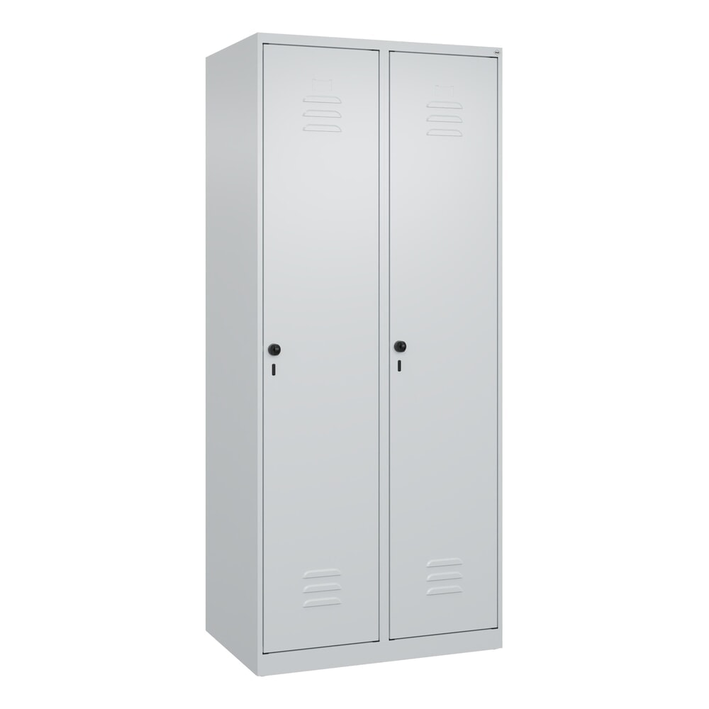 Produktabbildung Nr. 9: C+P Spind Classic PLUS, 2 Abteile, HxBxT 1.850 x 800 x 500 mm, lichtgrau, lichtgrau, für Vorhängeschloss, ohne Mitteltrennwand