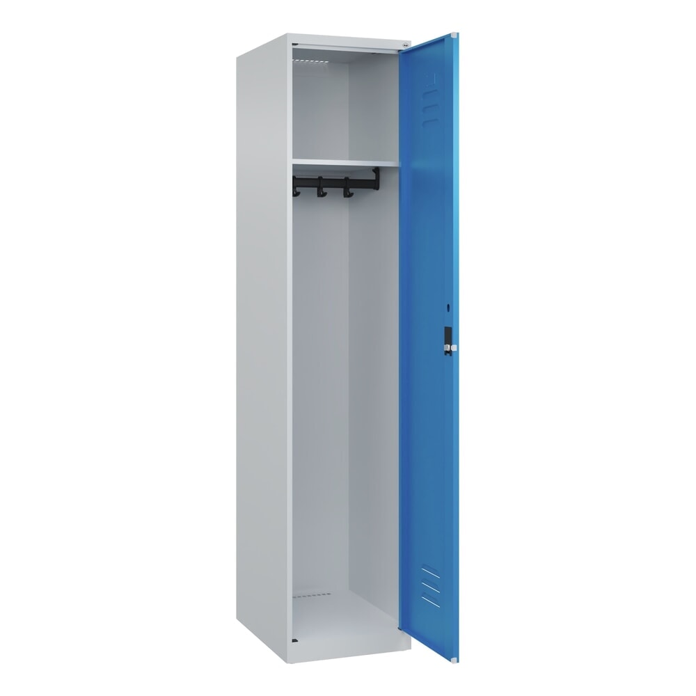 C+P Spind Classic PLUS, 1 Abteil, HxBxT 1.850 x 400 x 500 mm, lichtgrau, lichtblau, Zylinderschloss, ohne Mitteltrennwand Produktabbildung Nr. 1: C+P Spind Classic PLUS, 1 Abteil, HxBxT 1.850 x 400 x 500 mm, lichtgrau, lichtblau, Zylinderschloss, ohne Mitteltrennwand