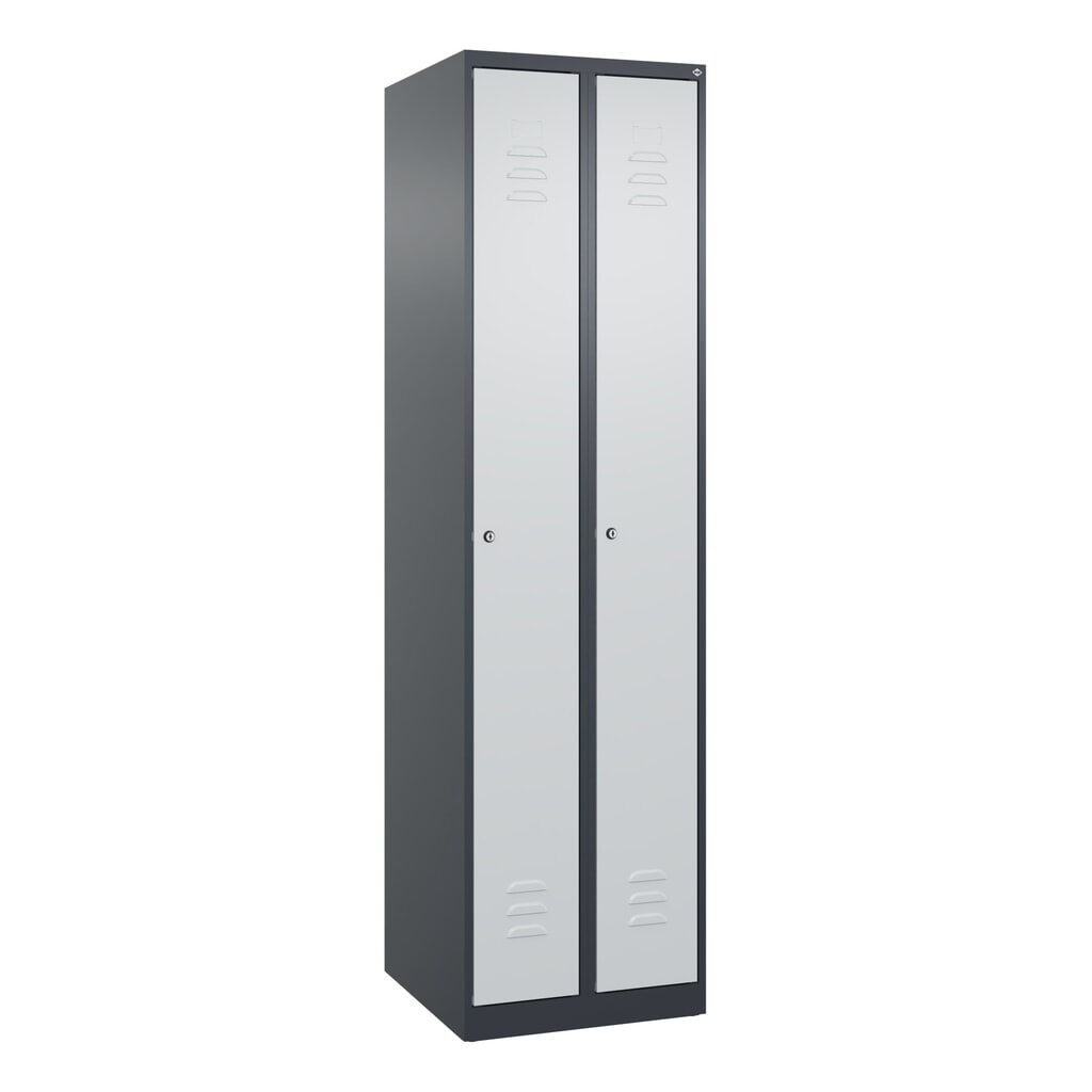 C+P Spind Classic PLUS, 2 Abteile, HxBxT 1.850 x 500 x 500 mm, anthrazitgrau, lichtgrau, Zylinderschloss, ohne Mitteltrennwand Produktabbildung Nr. 9: C+P Spind Classic PLUS, 2 Abteile, HxBxT 1.850 x 500 x 500 mm, anthrazitgrau, lichtgrau, Zylinderschloss, ohne Mitteltrennwand